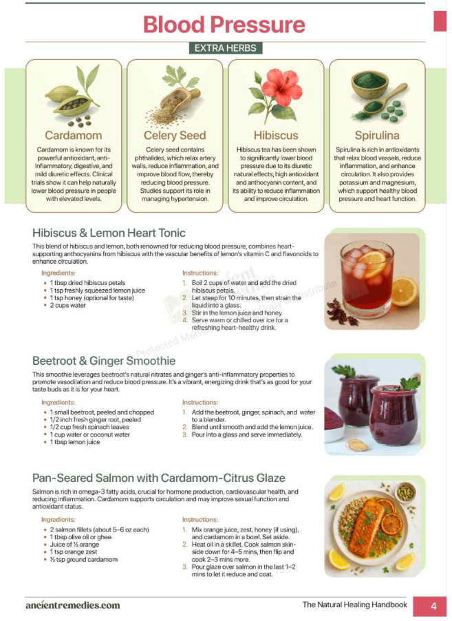 Ejemplos de recetas del Natural Healing Handbook